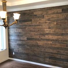 Distressed Wood Wall Planks - Brown-Ish-Real Wood-AS-IS BRAND-BROWN-ISH-Wall Theory Wooden Planks On Wall, Wood Accent Wall Bedroom, Stained Shiplap, Brown Accent Wall, Wood Shiplap Wall, Wood Walls Bedroom, Wood Wall Planks, Distressed Wood Wall, Wooden Accent Wall