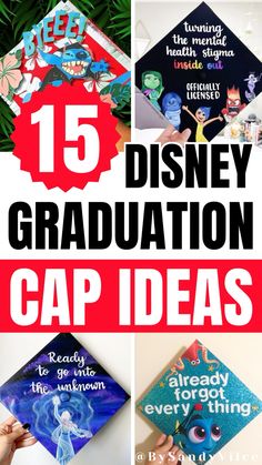 the top 15 disney graduation cap ideas