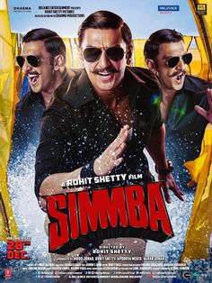 the movie poster for simba with two men in sunglasses and one is pointing at something