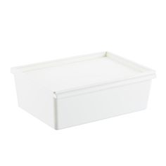 a white plastic container on a white background