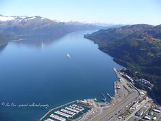 a large body of water surrounded by mountains