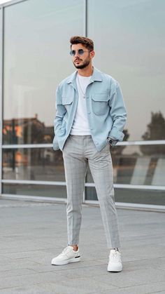 Mens Fall Outfits, Casual Chique Stijl, Mens Casual Outfits Summer, Smart Casual Men, Shirt Casual Style