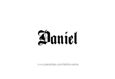 the word daniel written in black ink