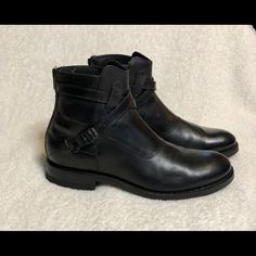 New Men’s Frye Jasper Boots In Size 11. Never Worn-Perfect Condition Leather Moto Boots For Fall, Western Style Moto Boots For Business In Fall, Classic Formal Moto Boots, Formal Moto Boots With Goodyear Welt For Fall, Masculine Ankle Boot For Fall, Formal Black Moto Boots, Frye Shoes, New Man, Shoes Men