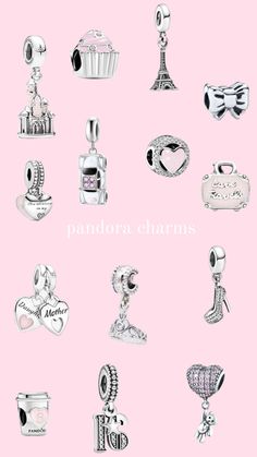 Pandora Charms Pink, Pandora Bracelet Charms Ideas, Pandora Bracelet Designs, Pandora Jewelry Charms, Pink Charm, Aesthetic Cute, Pandora Bracelet Charms, Pandora Charm, Funky Jewelry