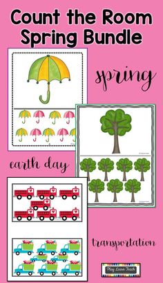 a pink background with the words count the room spring bundle