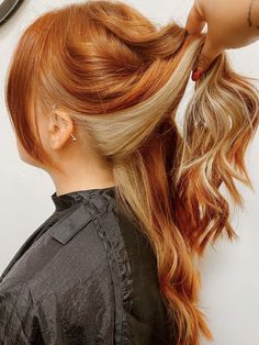 Cheveux Oranges, Hair Color Orange, Red Blonde Hair, Hair Color Underneath, Ginger Hair Color, Strawberry Blonde Hair, Hair Dye Colors, Hair Inspiration Color, Orange Hair