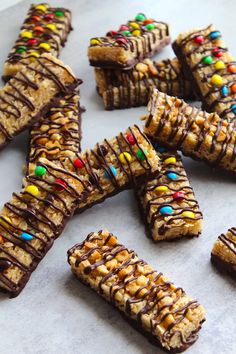 some kind of candy bar with chocolate and sprinkles on it's sides