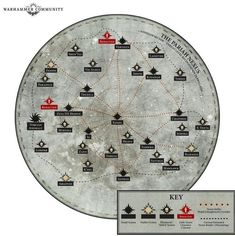 the star wars map is shown in full color and has red stars on it, as well as several other symbols