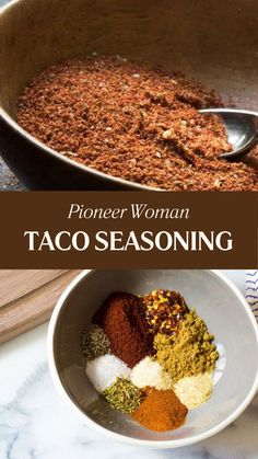 Pioneer Woman Taco Seasoning Taco Mix Recipe, Taco Spice Blend, Chili Seasoning Recipe, Homemade Comfort Food, Meat Seasoning