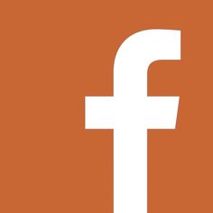 the facebook logo is shown on an orange background