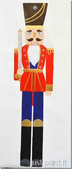 cardboard-Nutcracker-28 Paper Nutcracker, Christmas Doors, Door Tree, Christmas Express, Cardboard Toys