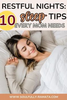 Discover 10 effective sleep tips for exhausted moms running on empty! Learn how to have a good sleep with practical tips to sleep better at night. These health care tips are perfect for sleep-deprived moms, including new moms struggling with rest. Find out how to improve your sleep and regain your energy. Learn more at www.soulfully-ramata.com.