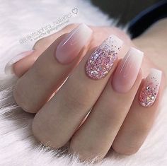 Nagellack Trends, Ombre Acrylic Nails, White Acrylic Nails, Her Nails, Luxury Nails, Fire Nails