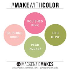 the words make with color are shown in three different colors, including pink, blue, and