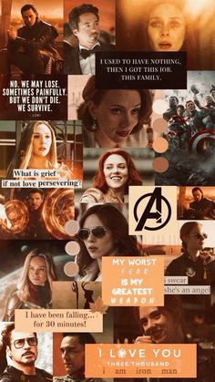 the avengers movie poster is shown with many different characters and their names on it's side