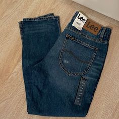 Lee Slim Jeans Nwt Size 33 Measurements In The Photos Lee Jeans Mens, Slim Fit Mens Jeans, Sweater Outfits Men, Lee Dungarees, Khaki Jeans, Tapered Leg Jeans, Lee Jeans, Mens Style, Mens Accessories Fashion