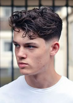 Modern Side Part Haircut, Wavy Perm, Hairstyles Reference, Drop Fade, Low Fade Haircut, Mullet Haircut