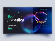 an image of a website page with the title be creative