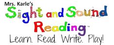 the words sight and sound reading learn read write play