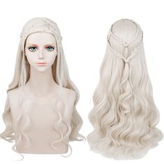 PRICES MAY VARY. 【Package Include】 1*Blonde wig、1*wig cap and clipand you can get an extra hair cap. Silky and soft wig for you 【Adjustable cap size:】Long curly wig for women internal hooks can adjust the size, suitable for different head circumference, do not worry about the size of the problem. But if your hair is super long and thick, please measure carefully or contact us when order 【High Quality Material】 Braided wig women is made of high quality heat resistant synthetic hair fiber that can Size Of The Problem, Curly Women, Long Blonde Wig, Professional Costumes, Curly Braids, Wig Curly, Braid Wig, Halloween Costume Party, Women Cosplay