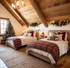 Nicole Gates, Scandinavian Lodge, Minimal Bedroom Design, Cozy Attic, Ranch House Decor, Rustic Mantel, Sleeping Quarters, Building A Cabin, Addition Ideas