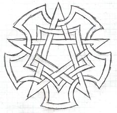 an image of a celtic knot in the shape of a cross on a white background