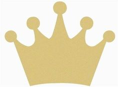 a paper cutout of a gold crown