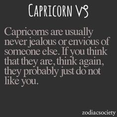 the caption for capricorn v's is written in white on a purple background