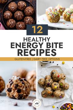 collage of different flavored energy bites with text overlay Energy Balls No Bake Recipe, No Bake Oatmeal Protein Energy Balls, Weight Watcher Energy Balls, High Protein Balls No Bake, Macro Friendly Energy Balls, Energy Bites Without Peanut Butter, Easy Healthy Protein Balls, High Protein Energy Bites, Energy Balls Protein Powder