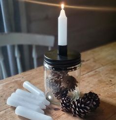 Candle Storage, Porcelain Paint, Glass Candle Lantern, Hygge Style, Scandi Christmas, Iron Candle, The Jar