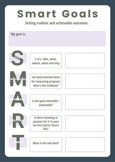 smart goals worksheet for students