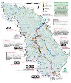 a map showing the location of many different areas in the area, including mountains and rivers