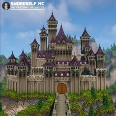 Castle Doors Minecraft, Gothic Minecraft Castle, Castle Minecraft Blueprints, Pirate Minecraft, Minecraft Palace, Minecraft Medieval Castle, Minecraft Castle Blueprints, Castle Inspiration, Minecraft Castle Designs