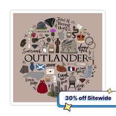 an image of a map with the words outlander in it