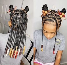 Girls Braided Hairstyles Kids, Black Kids Braids Hairstyles, Cabello Afro Natural, Kids Braids, Lil Girl Hairstyles, Kids Curly Hairstyles, Kid Braid Styles, Afrikaanse Mode, Toddler Hairstyles Girl