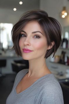 #hair #hairstyle #haircut #hairstylist #haircolor #hairfashion #haircare #hairideas #hairinspo Feminine Short Hair, Bob Pixie Haircut, Short Bob Cuts, Bob Cuts, Edgy Short Hair, Haircuts For Medium Hair, Haircuts For Fine Hair, Short Hair Haircuts, Short Bob Hairstyles