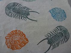 a close up of a piece of cloth with different designs on it