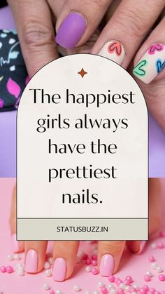 Nail Art Quotes, Art Captions, Daisy Acrylic Nails, Nail Art Pictures, Plain Nails