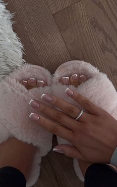 french square Manicured Nails, Girls Nails, Manicure Y Pedicure, Manicure E Pedicure