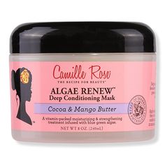 Algae Renew Deep Conditioning Mask - Camille Rose | Ulta Beauty Deep Conditioning Mask, Curly Hair Mask, Deep Conditioner For Natural Hair, Camille Rose, Blue Green Algae, Lash Primer, Green Algae, Too Faced Concealer, Exfoliate Face