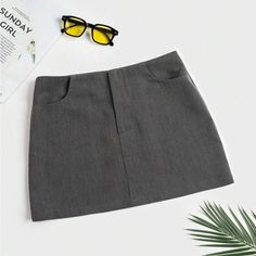 Super Cute And Stylish Ships In 5-10 Business Days Summer Pencil Mini Skirt With Pockets, Summer Pencil Skirt Skort With Pockets, Rose Skirt, Solid Skirt, High Waisted Skirt, High Waist, Womens Skirt, Super Cute, High Waisted