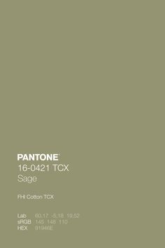 pantone's sage green paint color is shown