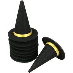 Description This is a set of mini witch hats, strong and not easy to deform. Made of felt fabric, it is and high quality. Great for parties, carnivals, Halloween. Add festival atmosphere and bring fun to your party. Dress up your wine bottles and add a festive touch to the holiday season. Feature - Color: Black. - Material: Felt Cloth. - Size: 9.00X6.50X6.50cm/3.54X2.55X2.55in - Made of felt fabric, and soft, not easy to break and you can keep for a long time. - for hair accessory, crafts, or se Black Felt Hat For Halloween Costume, Halloween Party Felt Hat, Halloween Party Adjustable Felt Hat, Adjustable Felt Hat For Halloween Party, Halloween Diy Hair, Festival Atmosphere, Decor For Halloween, Black Witch Hat, Witch Hats