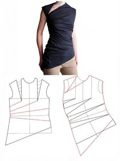 an image of a woman's top with the front and back sides cut out