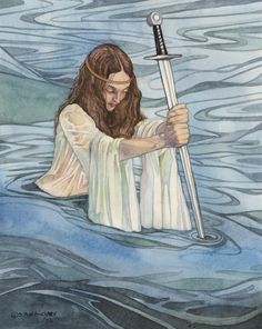 King Arthur Legend, Roi Arthur, Lady Of The Lake, Magia Das Ervas, Arthurian Legend, Celtic Culture, Lake Art, King Arthur, Medieval Fantasy