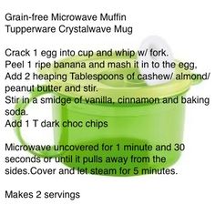 the instructions for making microwave muffins are shown in this graphic above it's description