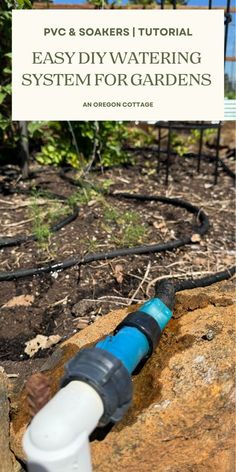 an easy diy watering system for garden plants