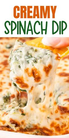 this creamy spinach dip is the perfect appetizer to serve at your next party