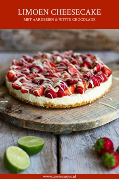 Ben je op zoek naar lekkere taarten recepten voor een speciale gelegenheid? Probeer eens onze overheerlijke limoen cheesecake met aardbeien en witte chocolade! Klik op de pin voor de volledige bereidingswijze en ingrediëntenlijst. Veel bakplezier en geniet van jouw overheerlijke cheesecake. Eet smakelijk!
Taart recepten, recepten taart, toetjes taart, taart, taarten, taart bakken, taart maken, taart recepten makkelijk, taart ideeën, cheesecake, cheesecake recepten, limoen cheesecake, aardbeien. Lemon Desserts, Bread Cake, Cupcake Cookies, No Bake Desserts, Fun Desserts, Cake Desserts, Food Dishes